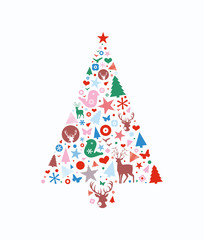 Abstract decorative Christmas tree - 109150039