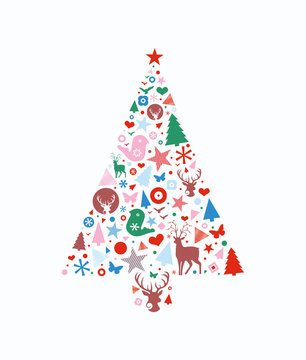 Abstract decorative Christmas tree