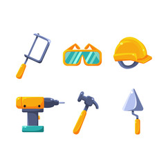 Construction Work Equipment Set