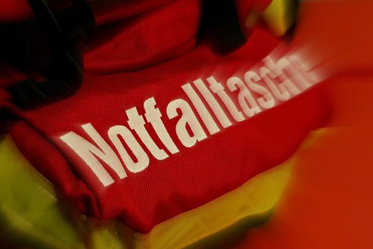 Notfalltasche im Einsatz