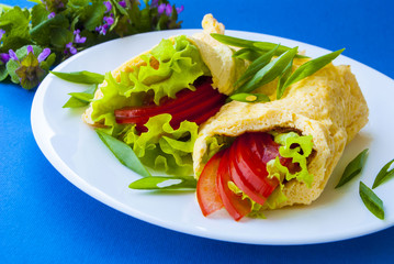 omelet with tomatoes