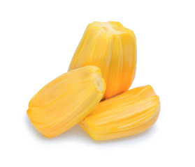 Fresh jackfruit isolated on white background.