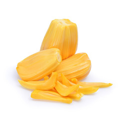 Fresh jackfruit isolated on white background.