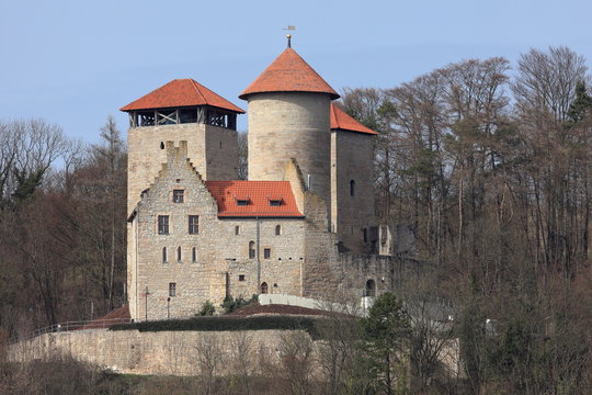Die Burg Normannstein bei Treffurt in Th&uuml;ringen