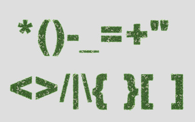 Summer grass text with flower chamomile font isolated on background. High resolution 3d illustration