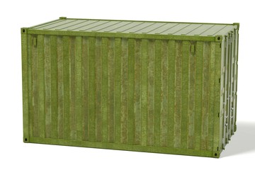 3d renderings of rusty cargo container