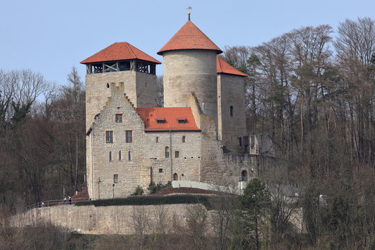 Die Burg Normannstein bei Treffurt in Th&uuml;ringen