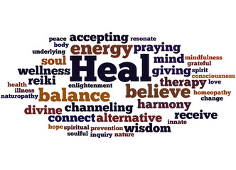 Heal, word cloud concept 6
