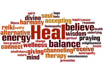 Obraz premium Heal, word cloud concept 7
