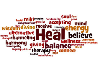 Obraz premium Heal, word cloud concept 8