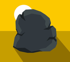 Cartoon stone with shadow
