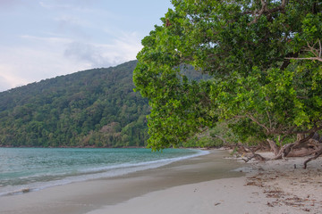 quiet beach in Phuket island 