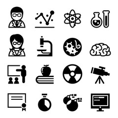 Science icon set