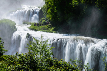 wide waterfall view