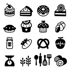 Bakery & Dessert icon set