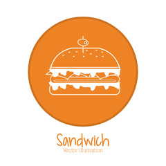 Sandwich design. fast food illustration. menu concept