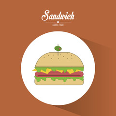 Sandwich design. fast food illustration. menu concept