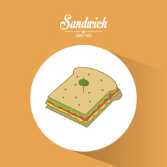 Sandwich design. fast food illustration. menu concept