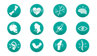 Medical icons,injury icons