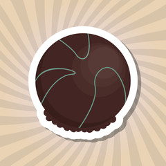 colorful chocolate design, vector illustration, sweet and delicious