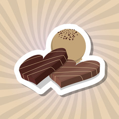 colorful chocolate design, vector illustration, sweet and delicious