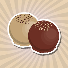 colorful chocolate design, vector illustration, sweet and delicious