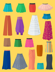 A diverse collection of skirts