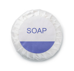Pleated wrapped round soap