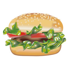 Hamburger - lattuga e pomodoro