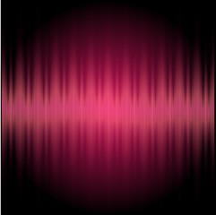 Colorful sound wave on a dark background. Vector illustration.