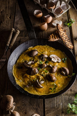 Omelette with mushrooms