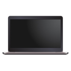 Modern Laptop with blank screen, Ultrabook Mockup
