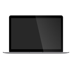 Gray laptop, Ultrabook Mockup