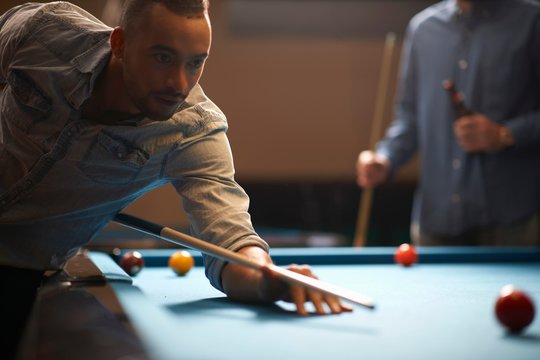 Man playing pool
