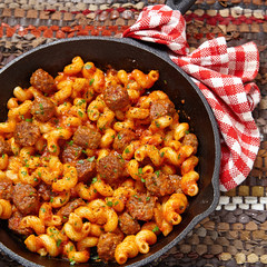 Skillet with Italian Sausage Pasta