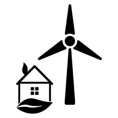 wind generator with home icon