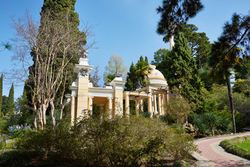 View of Sochi Arboretum. Moorish gazebo