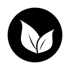 eco leafs icon black