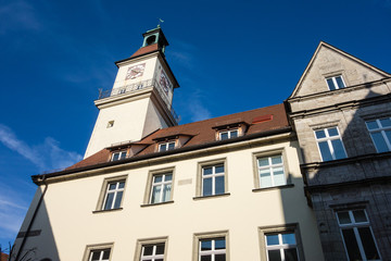 Fototapeta na wymiar Rathaus von Hersbruck in Franken