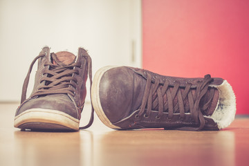 Paar Witnerschuhe, retro