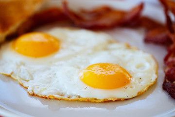 Fried eggs breakfast