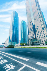 Fototapeta premium city,building,road,shanghai china.