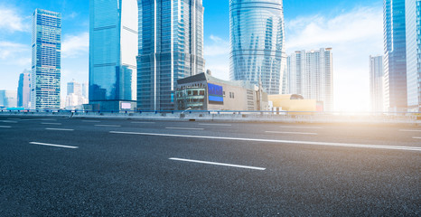 Fototapeta premium city,building,road,shanghai china.