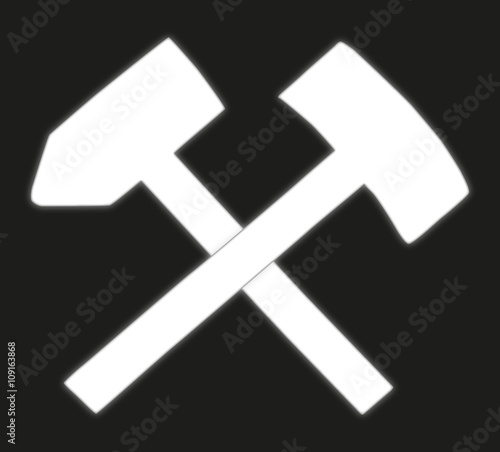 &quot;Bergbausymbol Schlägel und Eisen&quot; Stockfotos und lizenzfreie Vektoren