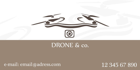 drone business card - obrazy, fototapety, plakaty