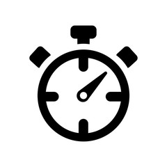 stopwatch chronometer black simple icon