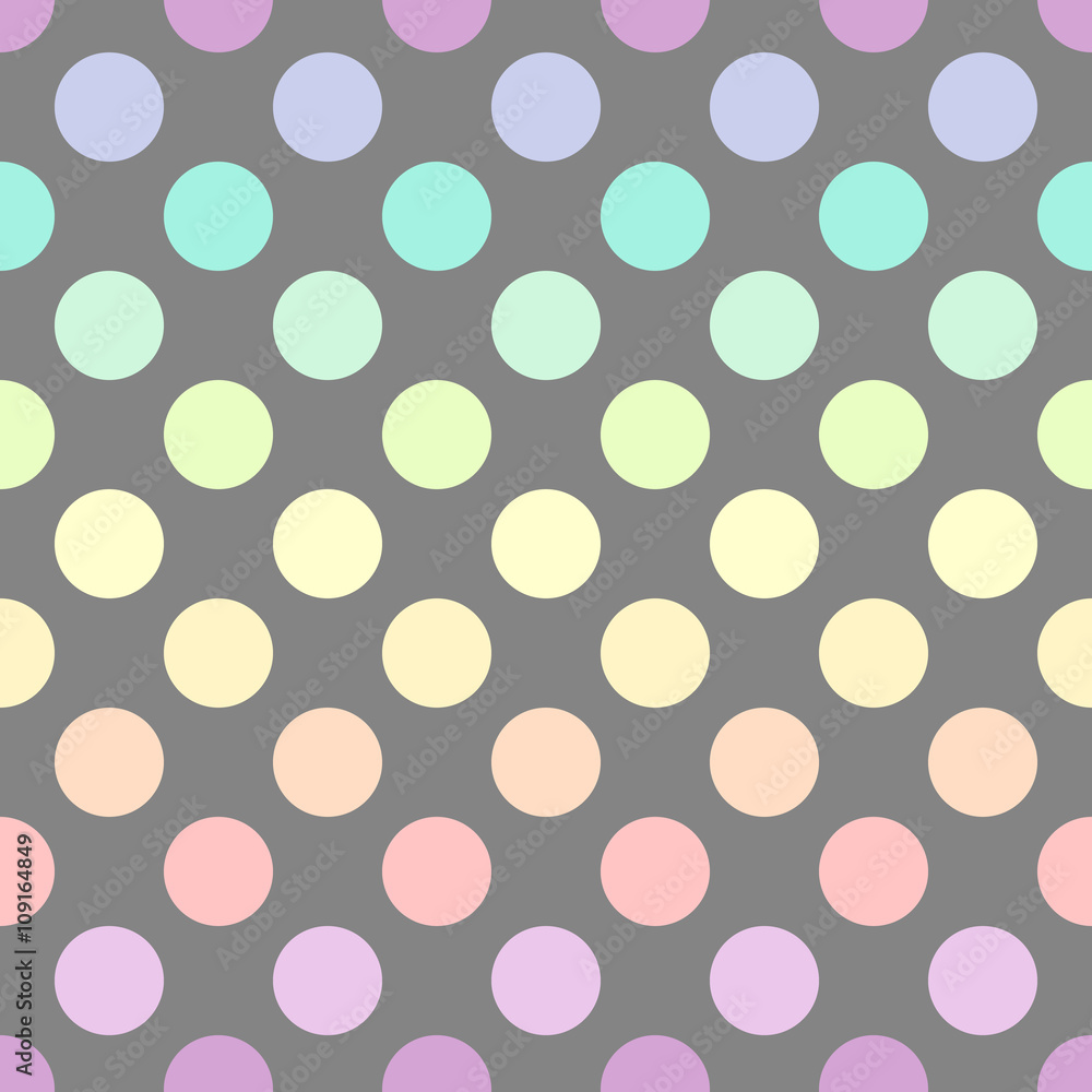 Wall mural polka dot colors