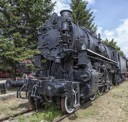 Fototapeta na wymiar The old steam locomotive in Poland