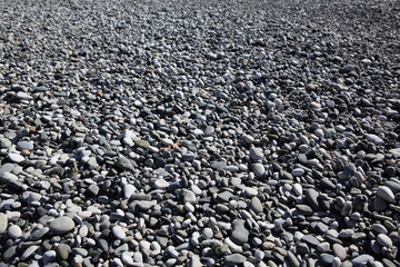 Beach round pebbles texture