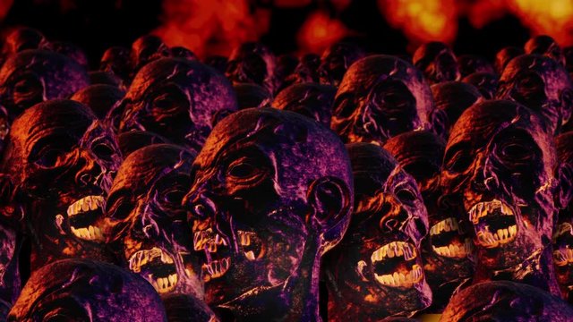 Zombie halloween seamless animation background